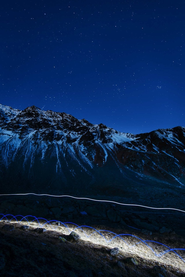 Flüelapass bei Nacht